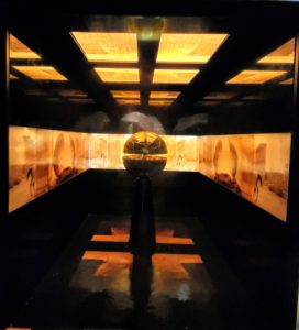 59° Biennale Arte VeneziaPavilion of the Republic of San Marino the end of the world the final explosion when everything will be fossilized and petrified black Belgian marble and cat's eye stone